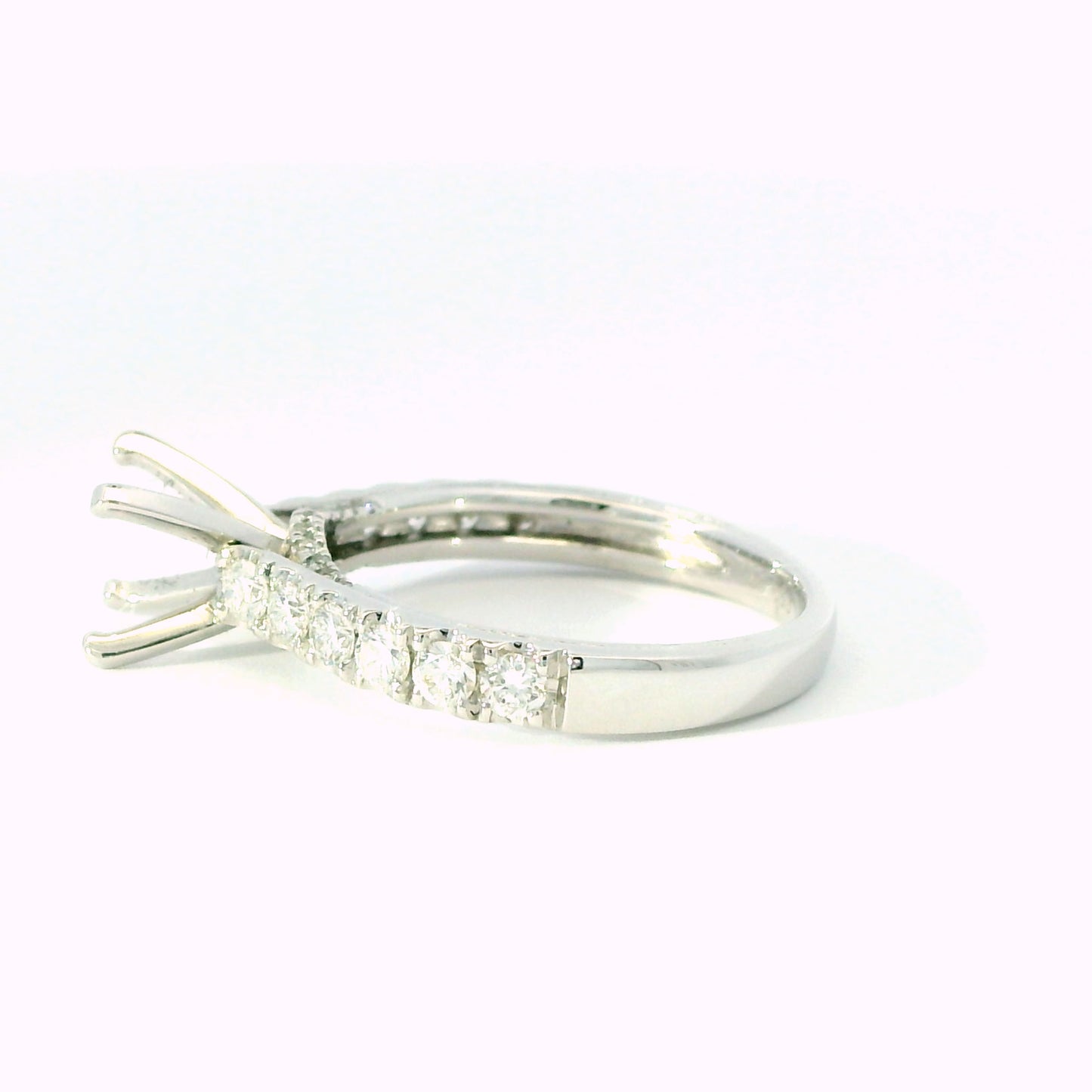 Classic Shared Prog Diamond Semi-Mount Engagement Ring