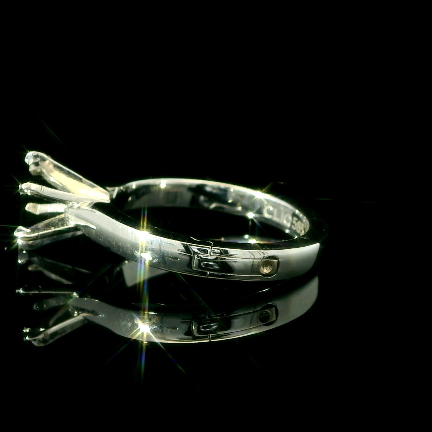 Classic Six-Prong Solitaire Engagement Ring Setting