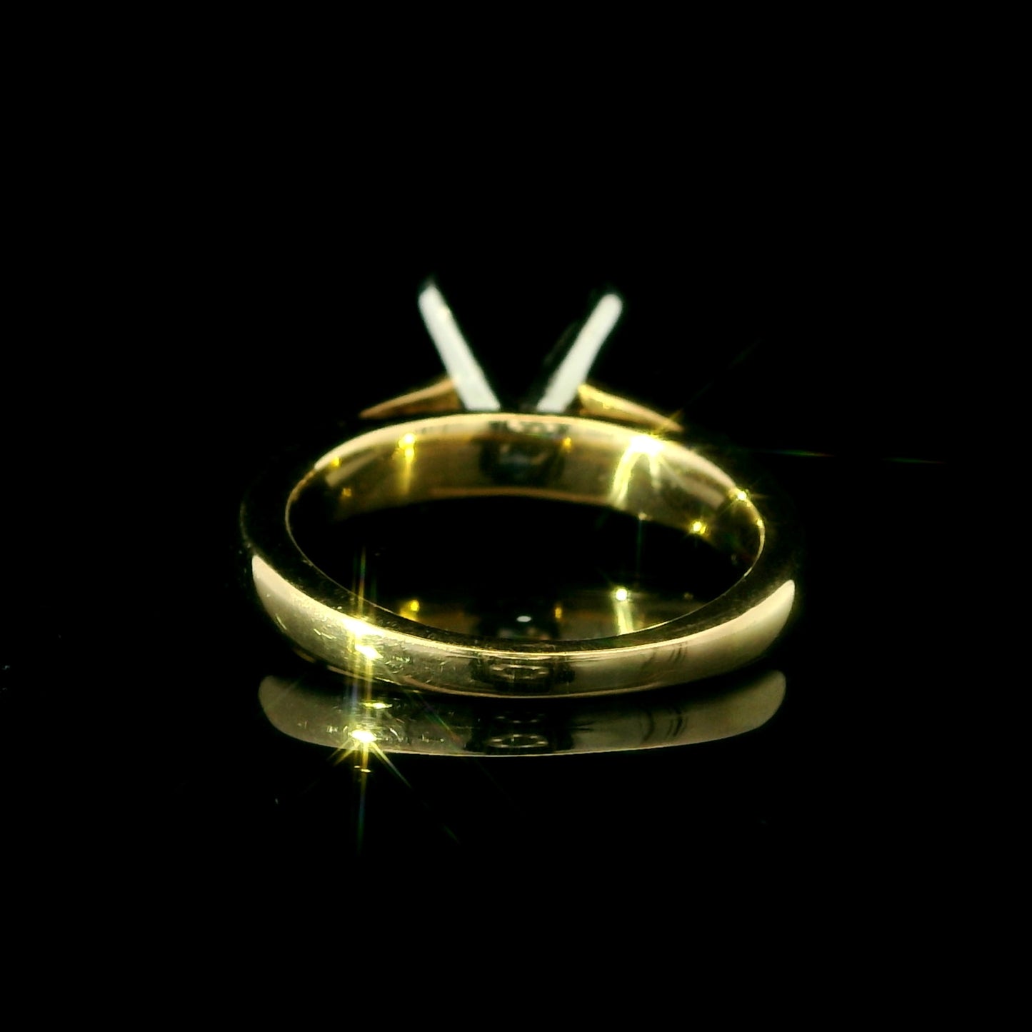 Classic 4 Prong Cathedral Solitaire Engagement Ring