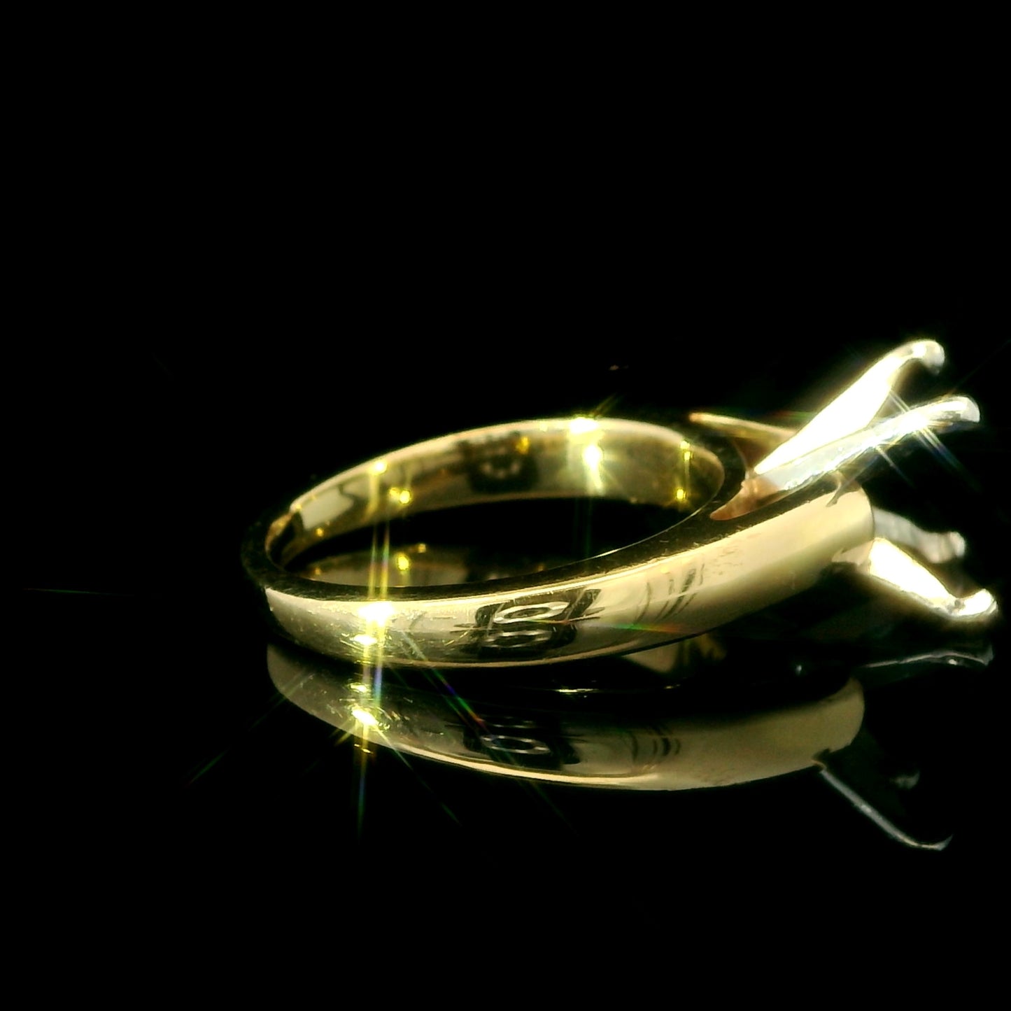 Classic 4 Prong Cathedral Solitaire Engagement Ring