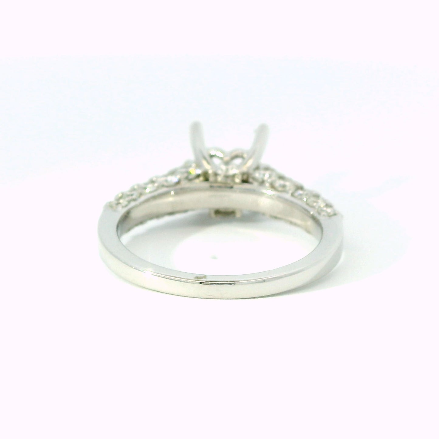 Diamond Engagement Ring Setting With Diamonds on all Sides