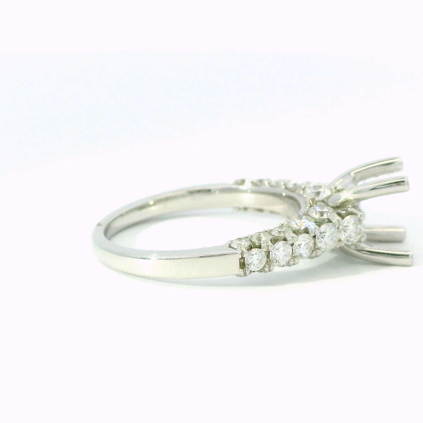 Diamond Engagement Ring Setting With Diamonds on all Sides