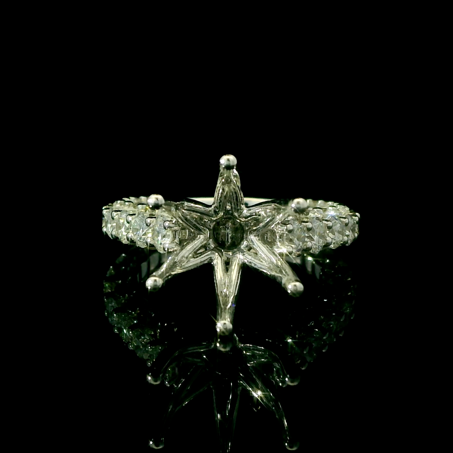 6-Prong Diamond Semi-Mount Engagement Ring