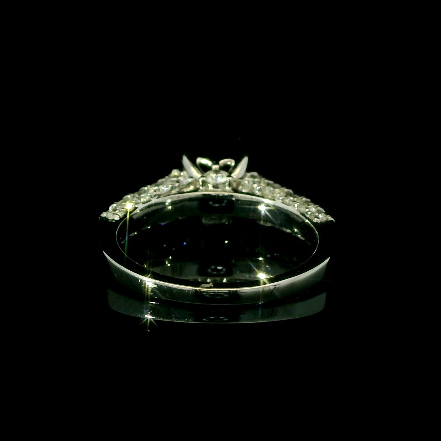 Diamond Engagement Ring Setting With Diamonds on all Sides