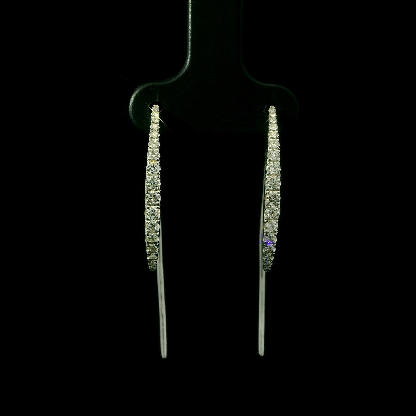 Diamond Threader Elongated Drop Earrings