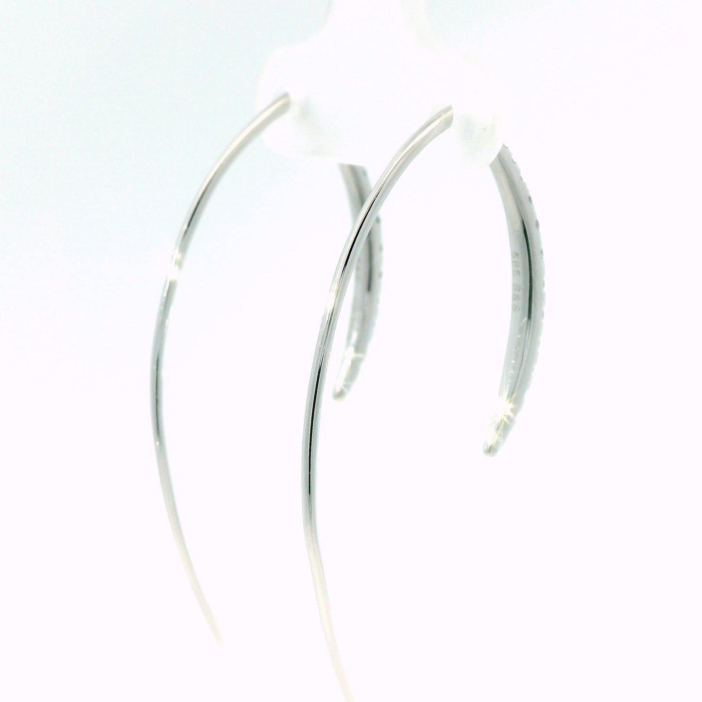 Diamond Threader Elongated Drop Earrings