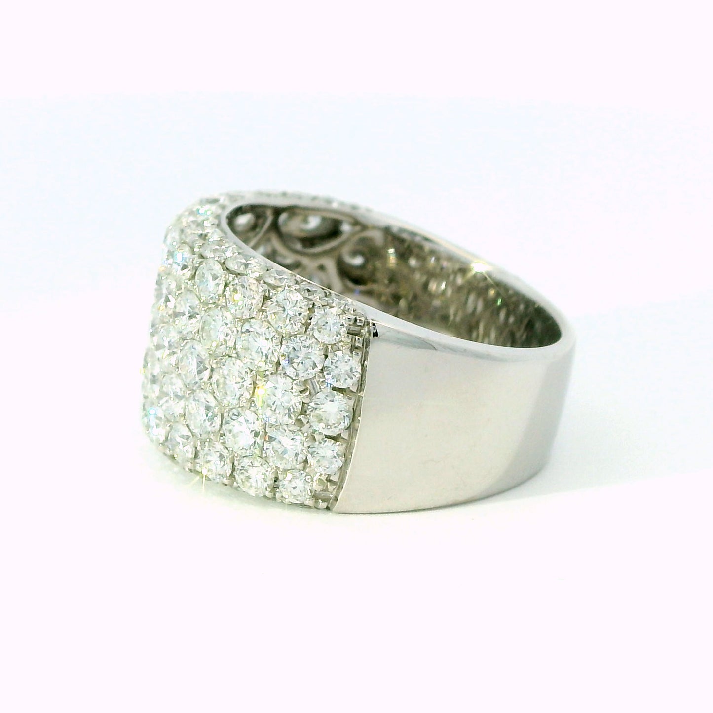 Wide Diamond Band Ring