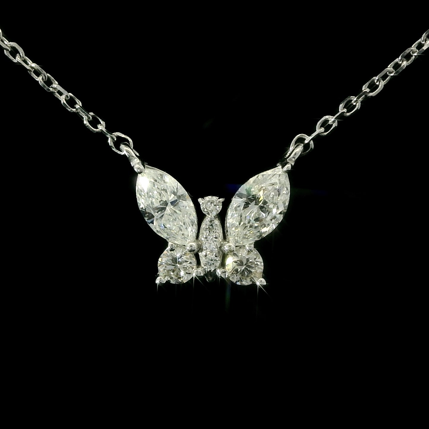 Marquise Diamond Butterfly Necklace