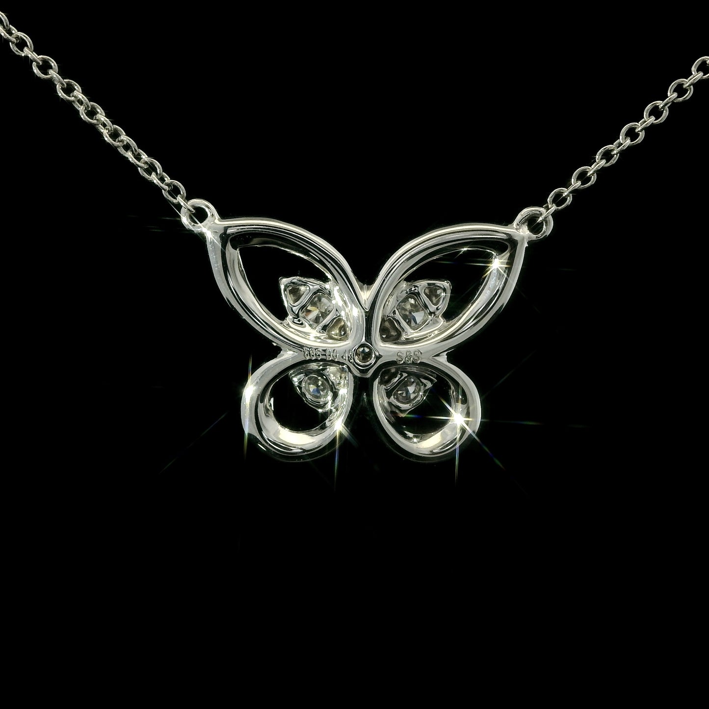Diamond Butterfly Pendant Necklace