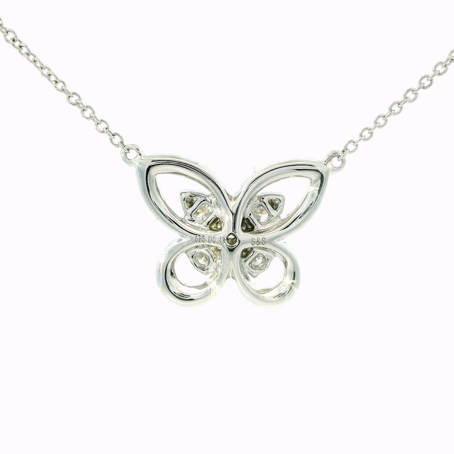 Diamond Butterfly Pendant Necklace