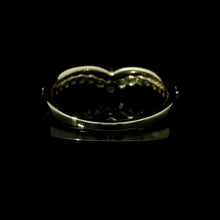14K Yellow Gold Chevron Diamond Wedding Band – Natural Diamond V-Shaped Ring