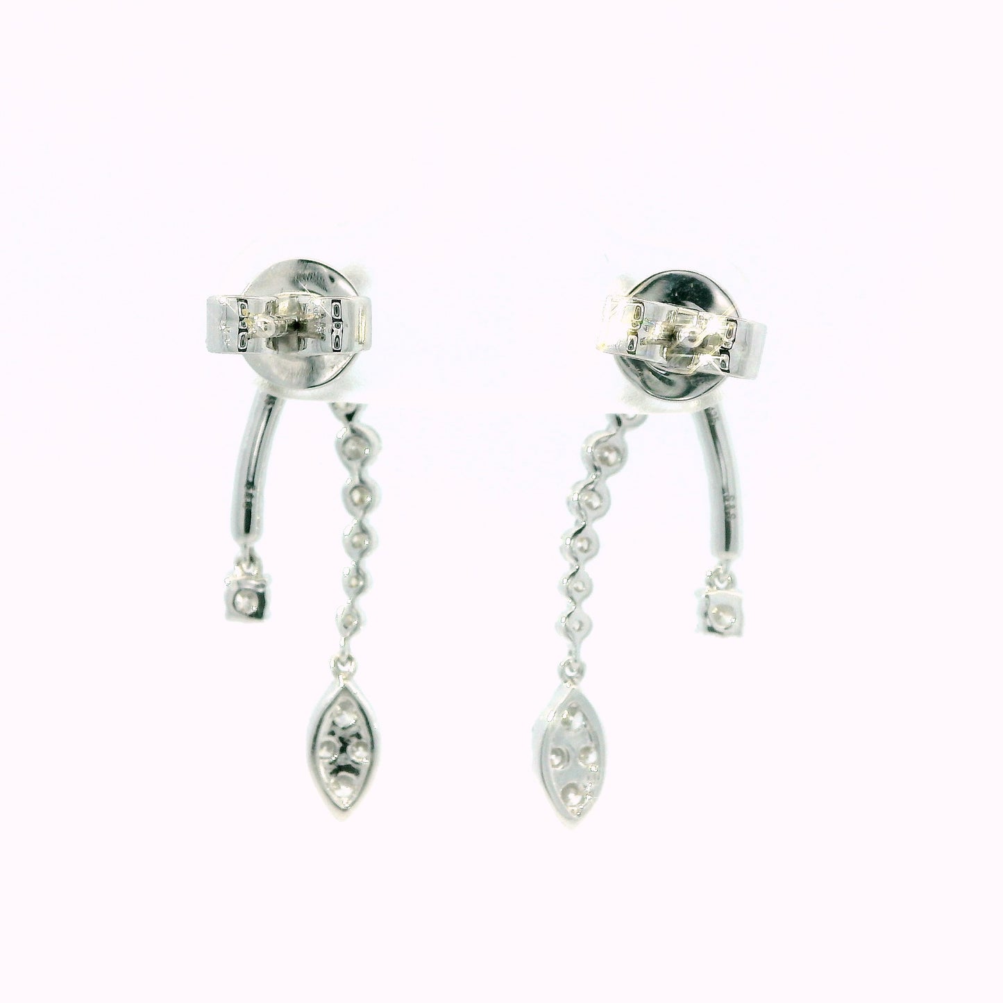 14K Gold Cascading Diamond Drop Earrings