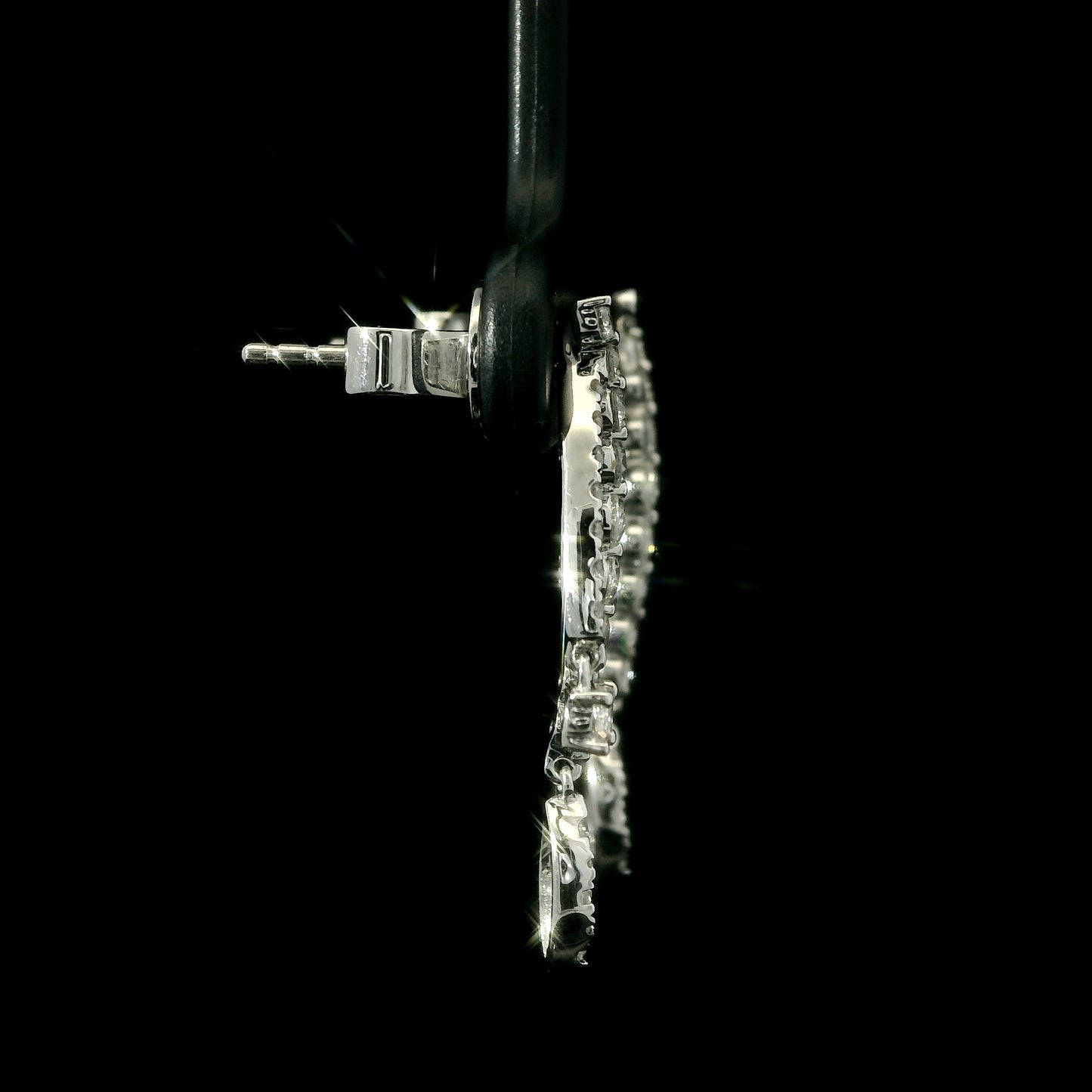 14K Gold Cascading Diamond Drop Earrings