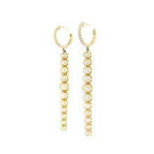 Natural Diamond Bezel Drop Earrings in 14K Yellow Gold