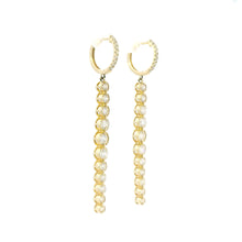 Natural Diamond Bezel Drop Earrings in 14K Yellow Gold