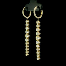 Natural Diamond Bezel Drop Earrings in 14K Yellow Gold