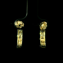 Diamond J Bar Set Earrings in 14k Yellow Gold