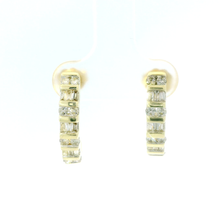 Diamond J Bar Set Earrings in 14k Yellow Gold