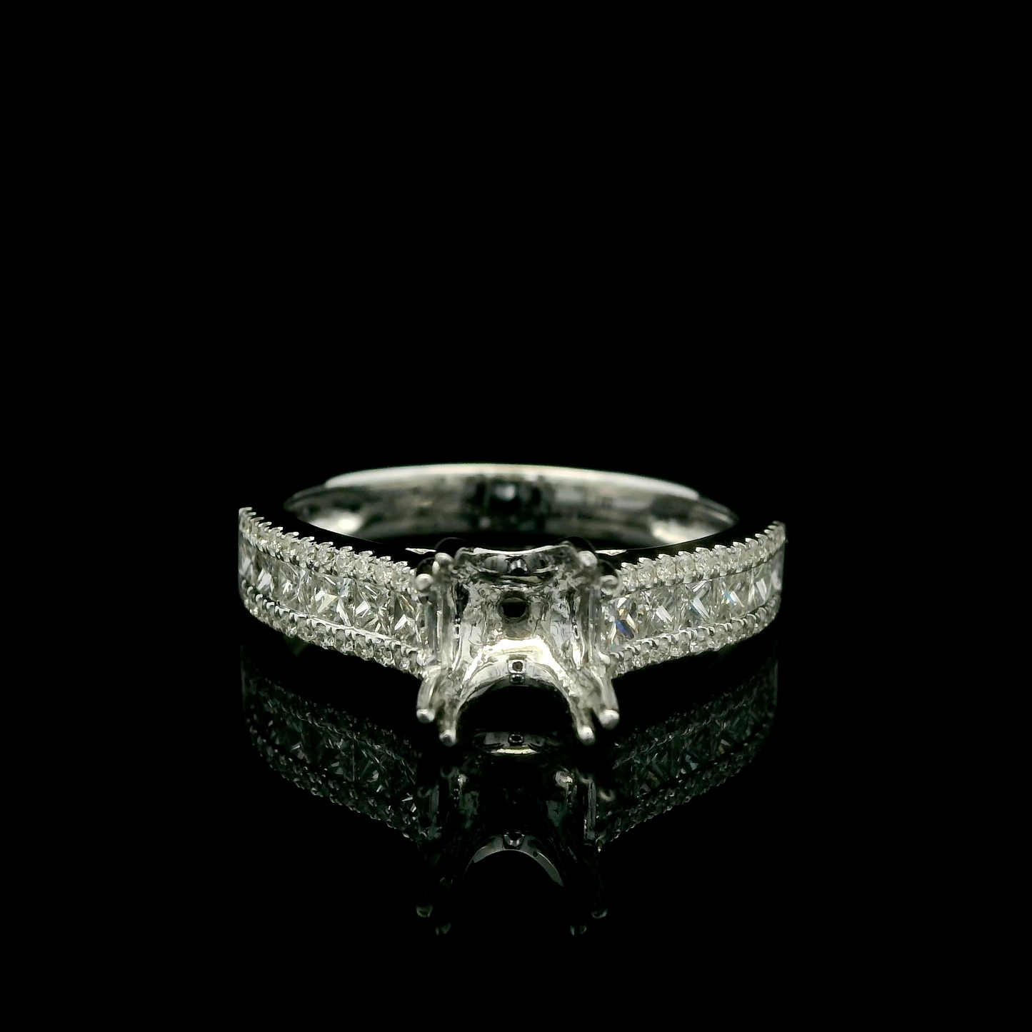 Princess Cut Diamond Semi-Mount Engagement Ring