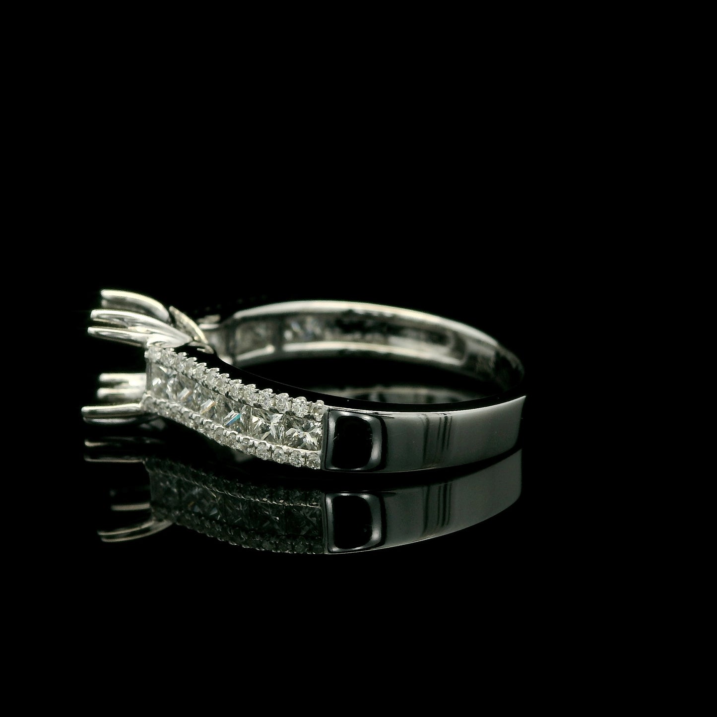 Princess Cut Diamond Semi-Mount Engagement Ring