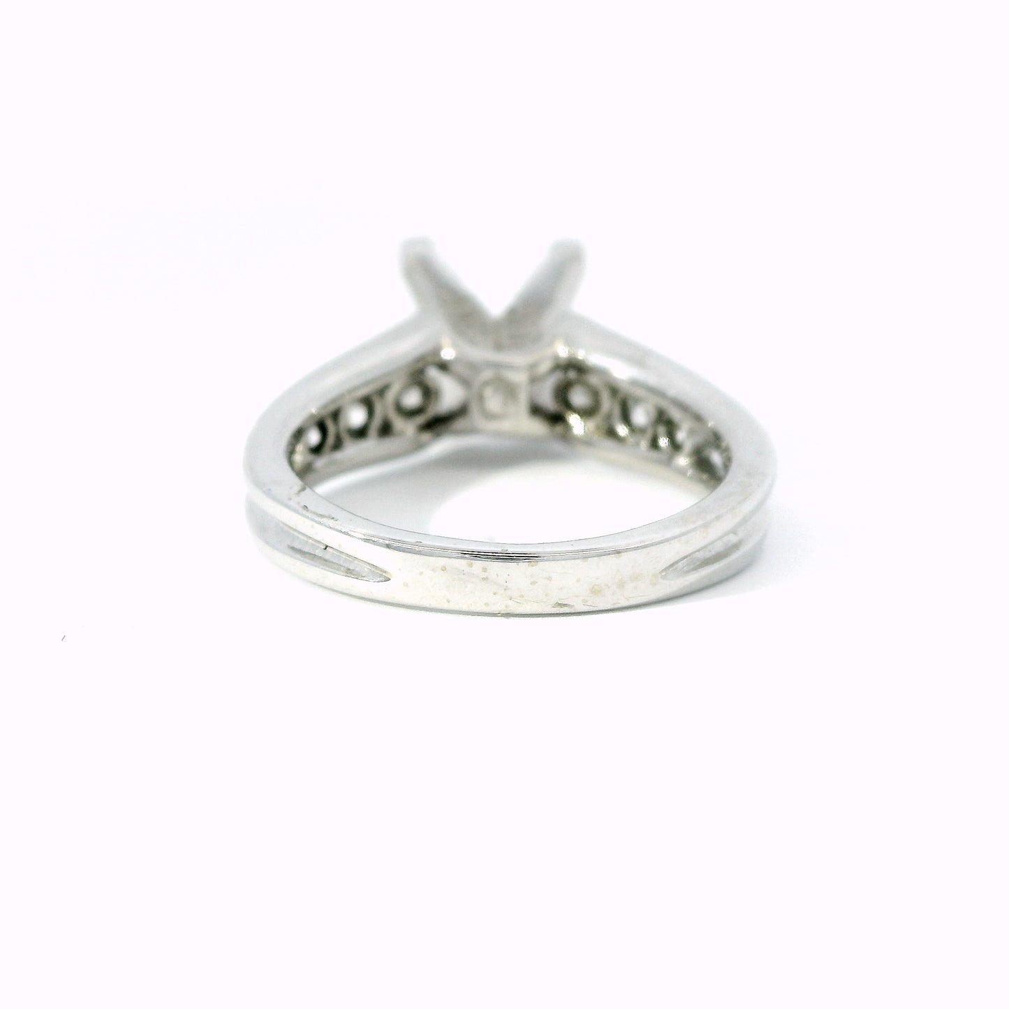 Channel-Set Diamond Engagement Ring Setting