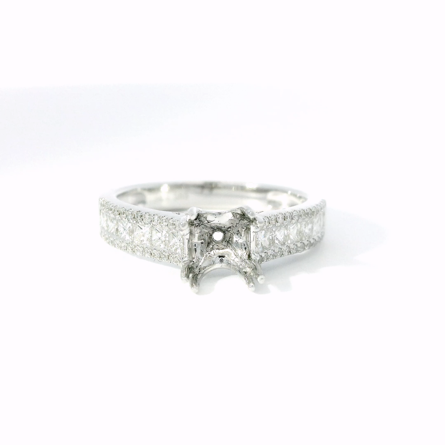 Princess Cut Diamond Semi-Mount Engagement Ring