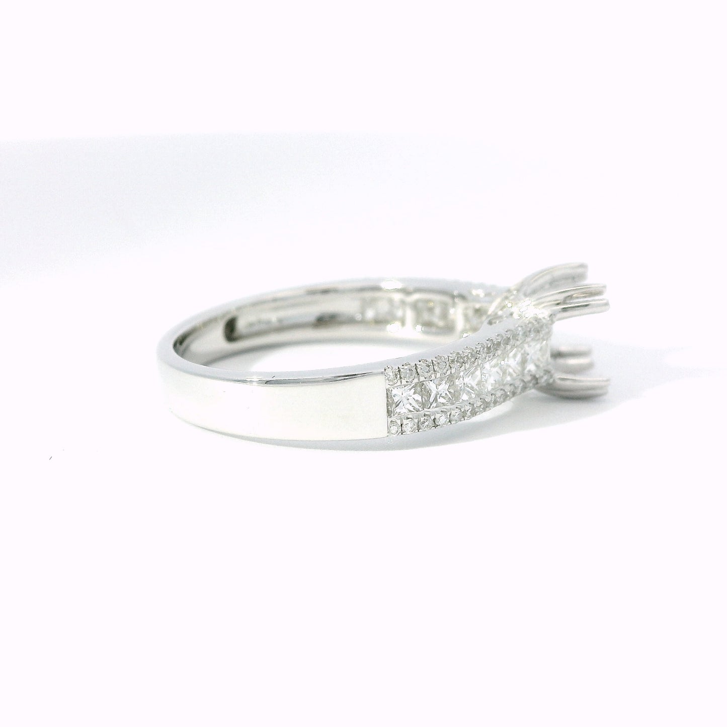 Princess Cut Diamond Semi-Mount Engagement Ring