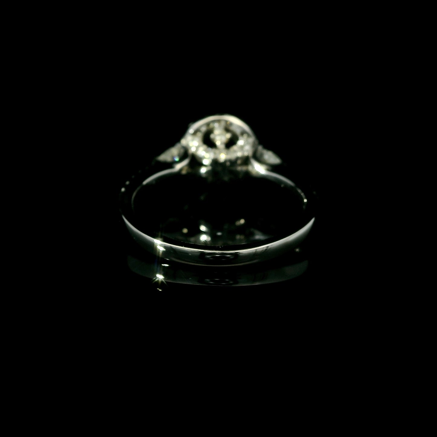 Round Halo Diamond Semi-Mount Engagement Ring