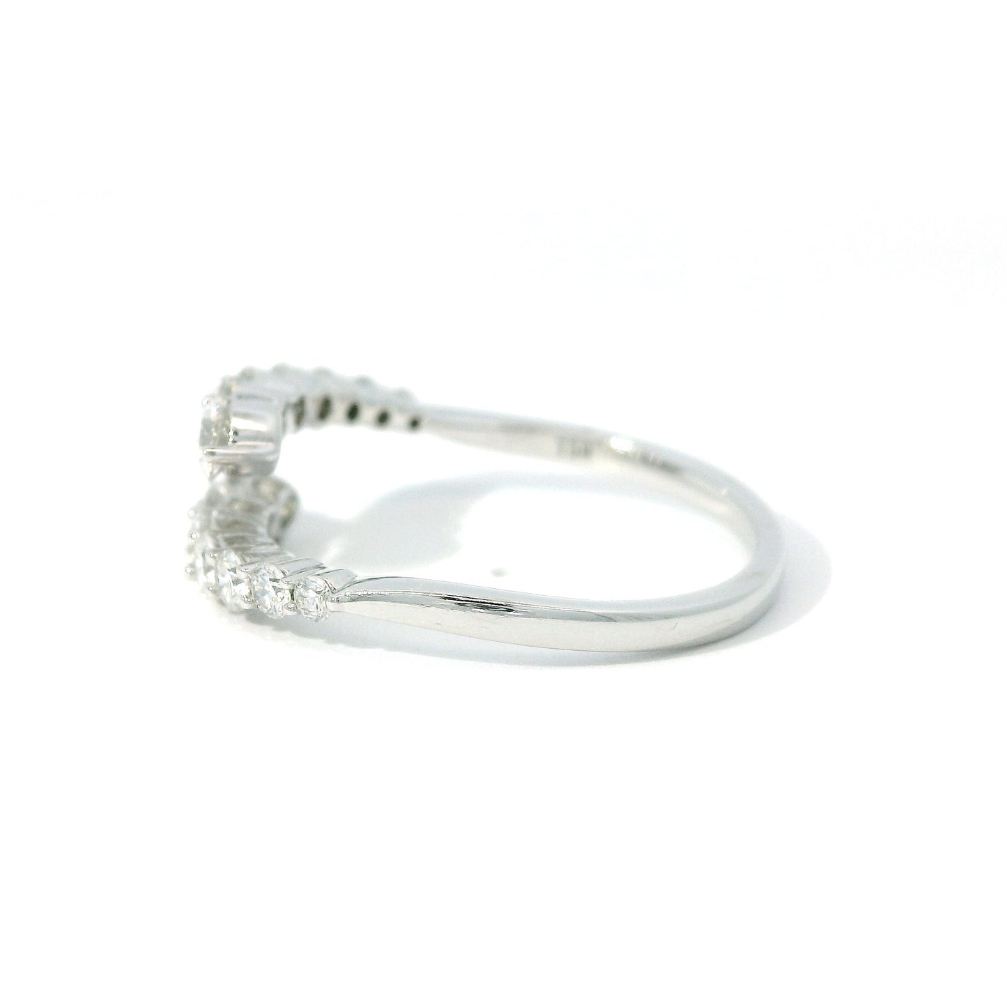 14K White Gold Diamond Bypass Ring