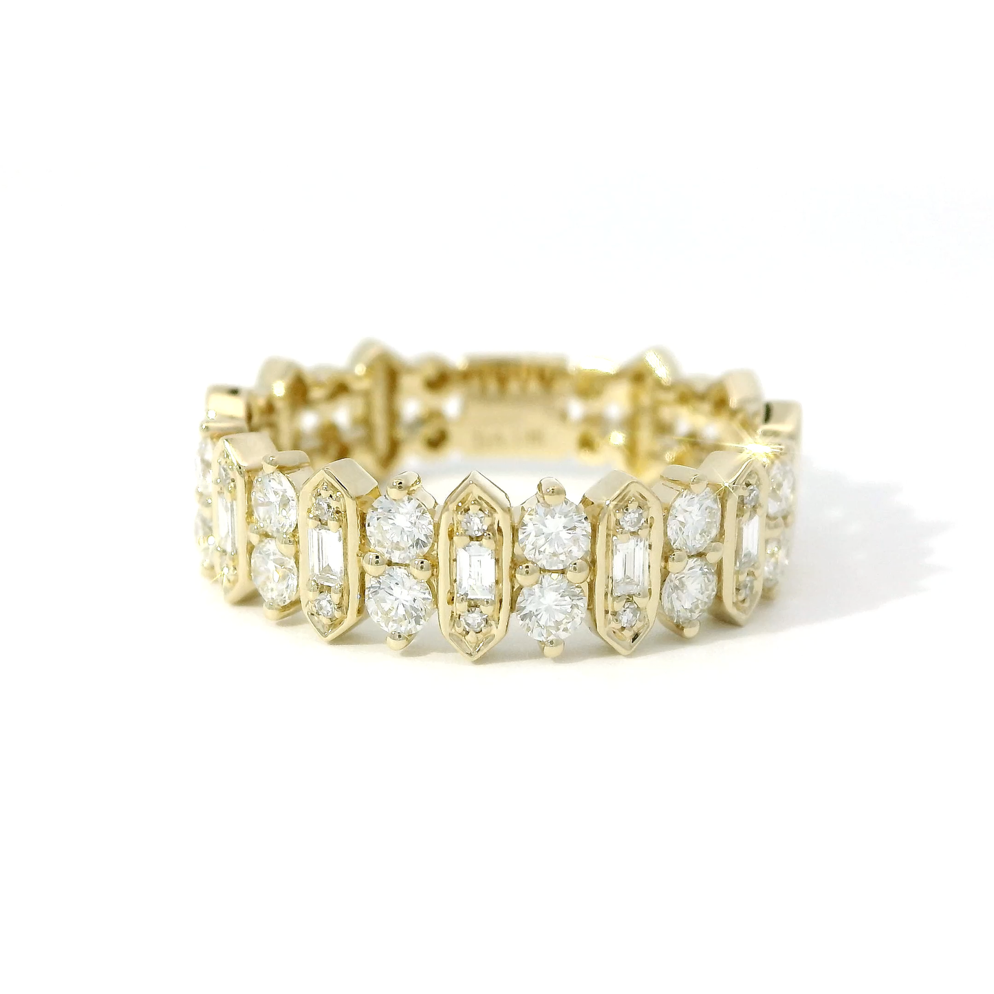 14K Gold Marquise-Illusion & Round Diamond Band