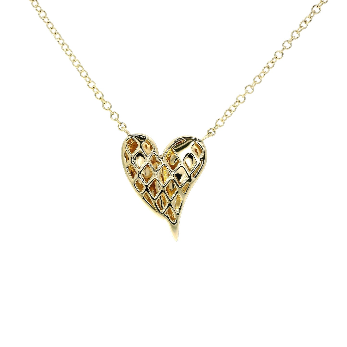 Melting Heart Diamond Pendant Necklace