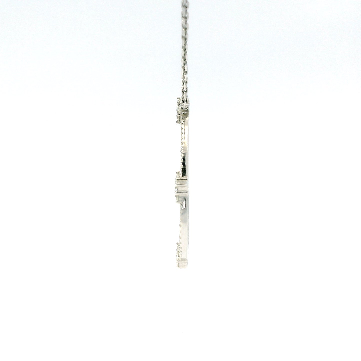 Pear-Shaped Diamond Outline Pendant