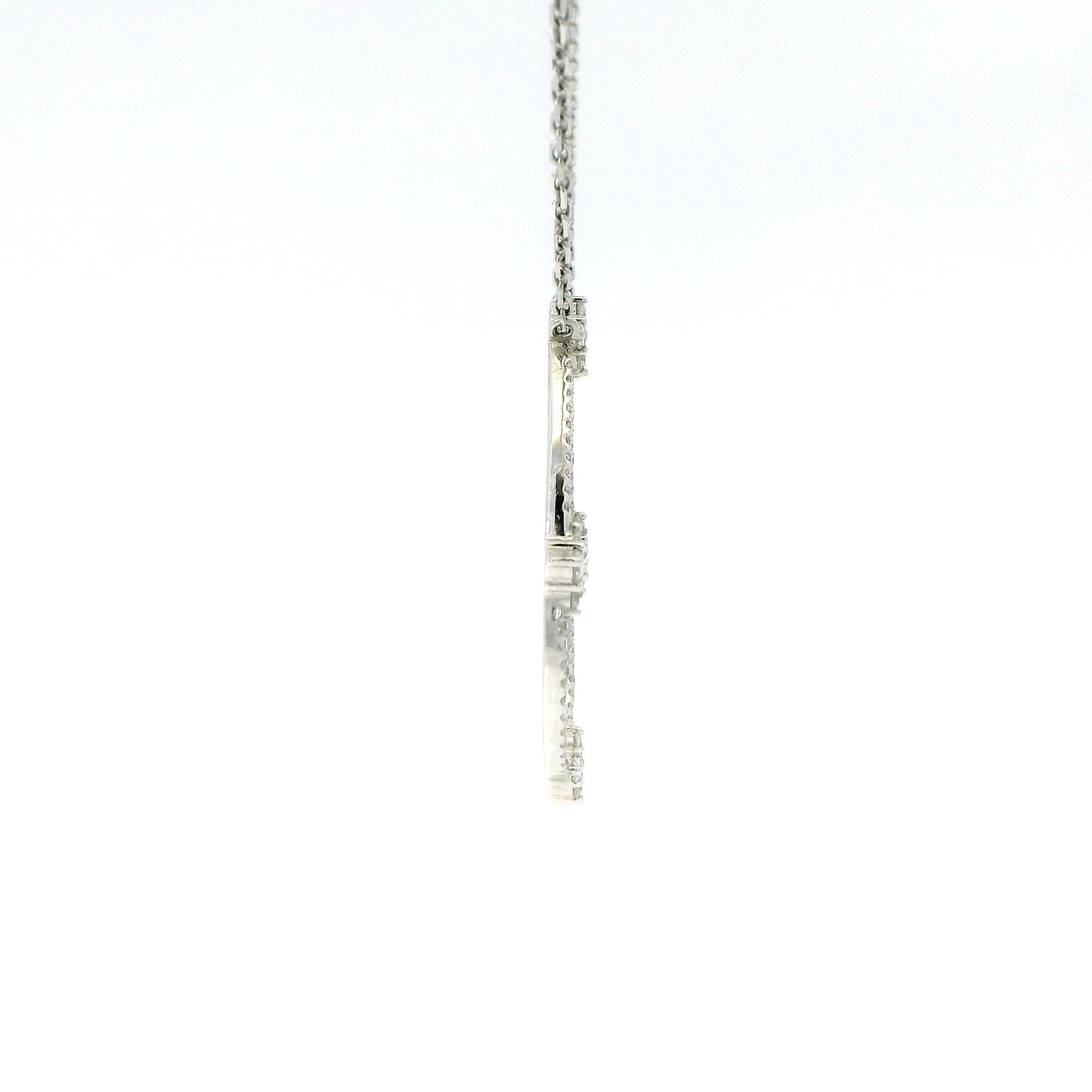Pear-Shaped Diamond Outline Pendant