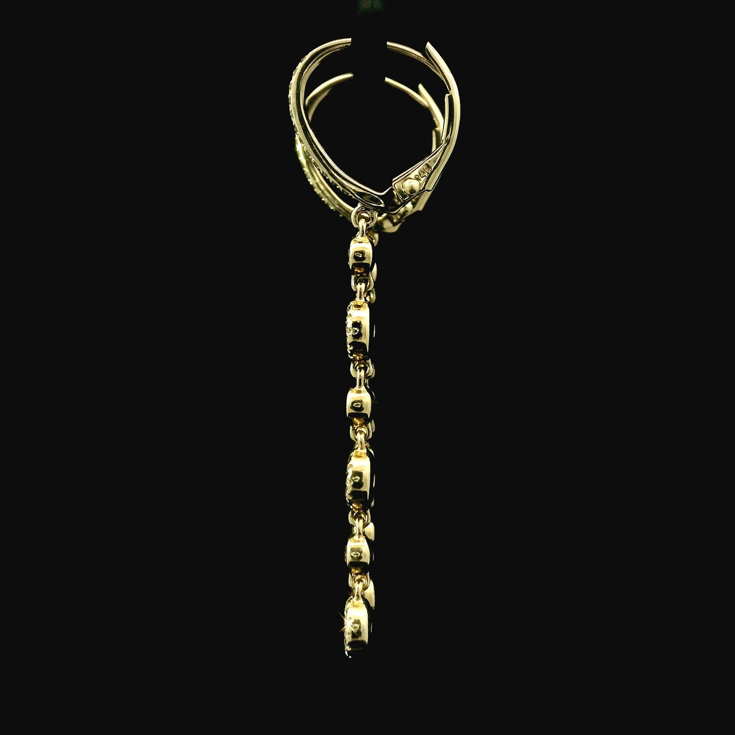 14K Diamond & Ruby Drop Earrings