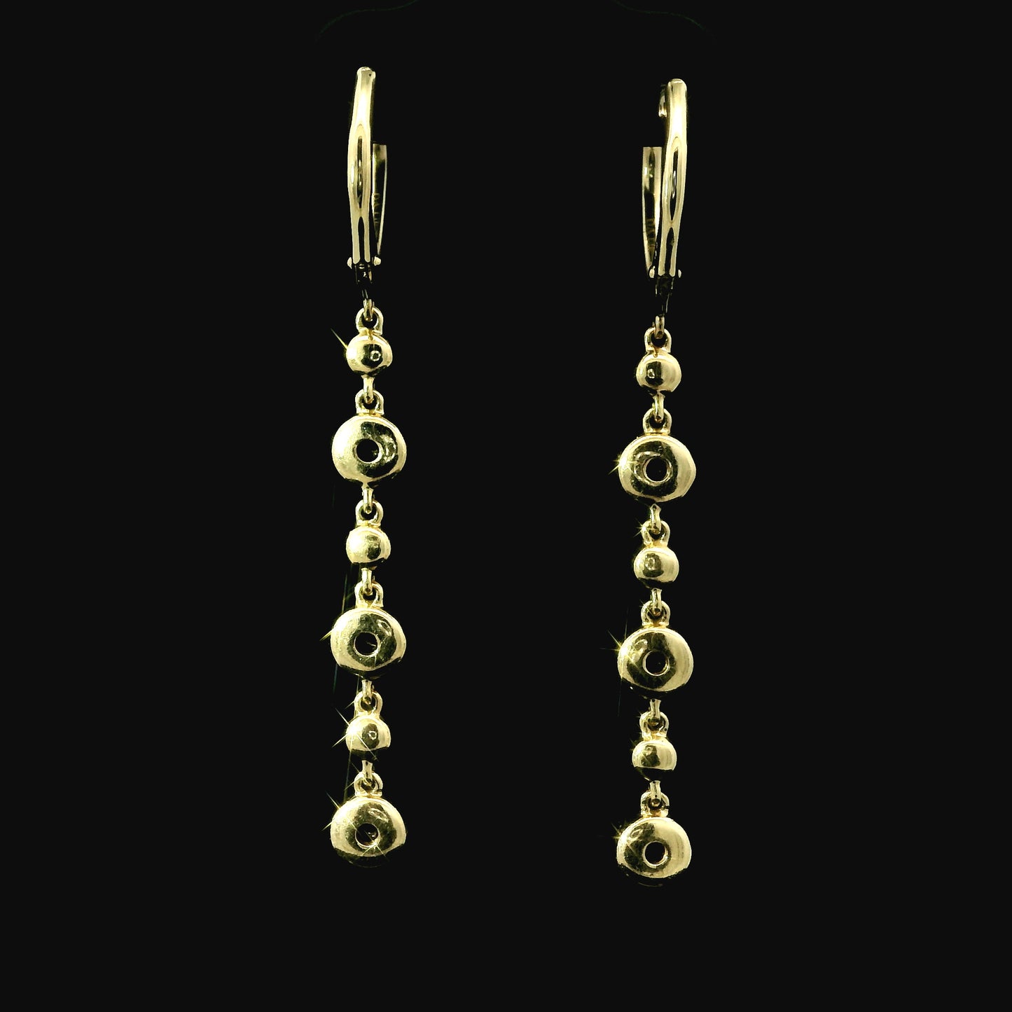 14K Diamond & Ruby Drop Earrings