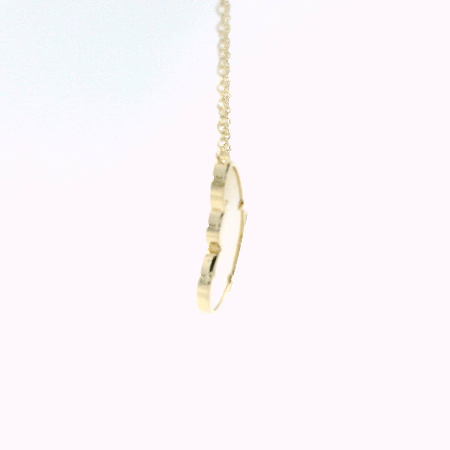 14K Yellow Gold Diamond and Mother-of-Pearl Butterfly