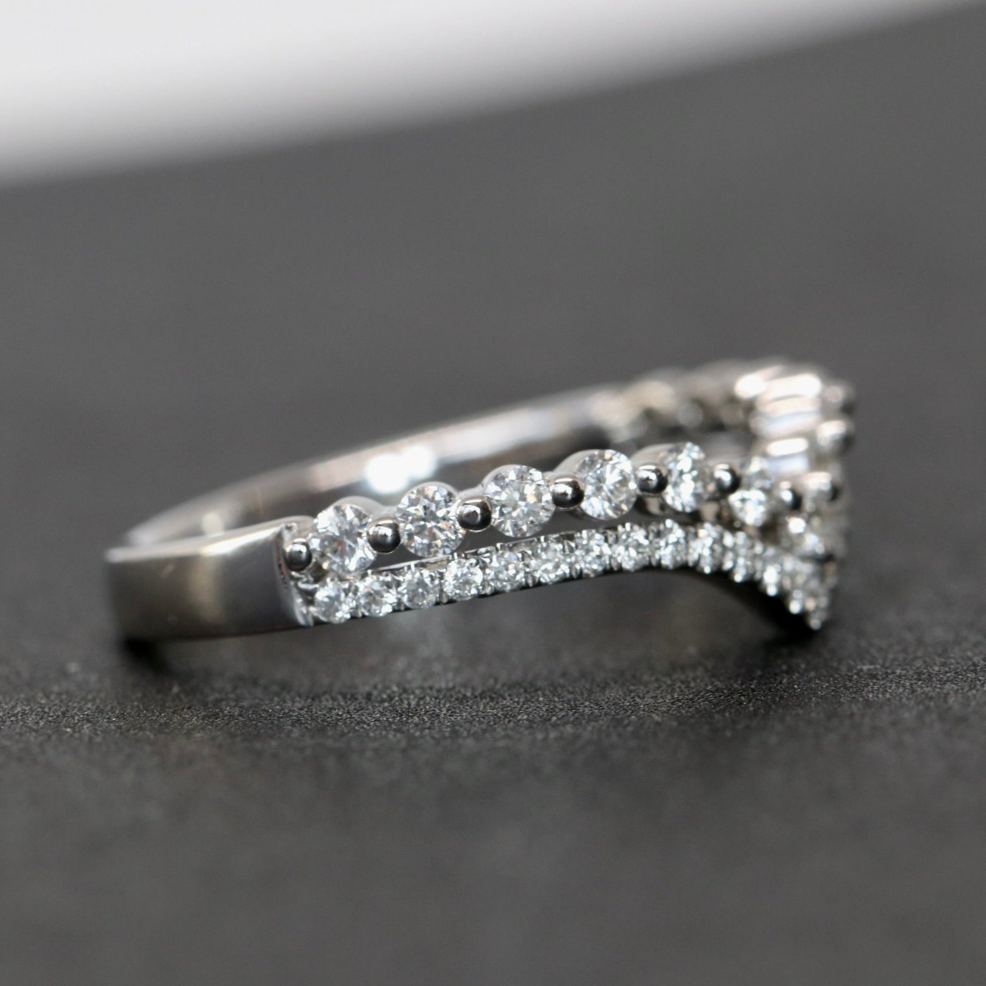 V styled Diamond Ring