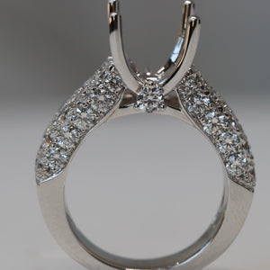 Wide Diamond All Around Diamond Engagement Ring