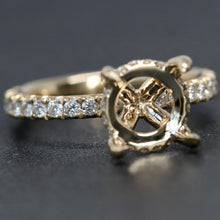 hidden halo yellow gold diamond engagement ring