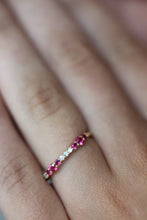 Ruby and Daimond Stackable Ring