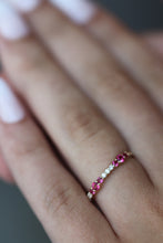 Ruby and Daimond Stackable Ring