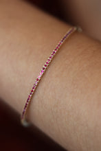 2MM Flexible Ruby Bangle in 14K Gold