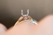 Diamond Leaf and Vine Engagement Ring