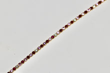 PINK Gemstone Tennis Bracelet with Rubies, Pink Sapphires, And Diamonds in 14K Yellow Gold