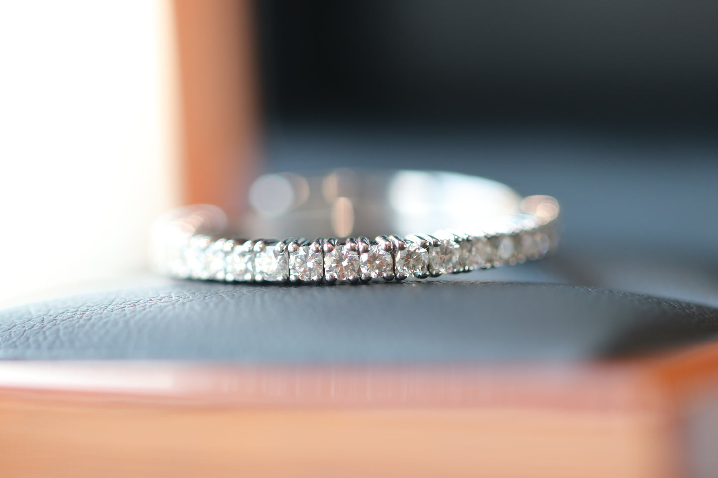 One-Size-Fits-All Flexible Diamond Band – White Gold & Natural Diamonds