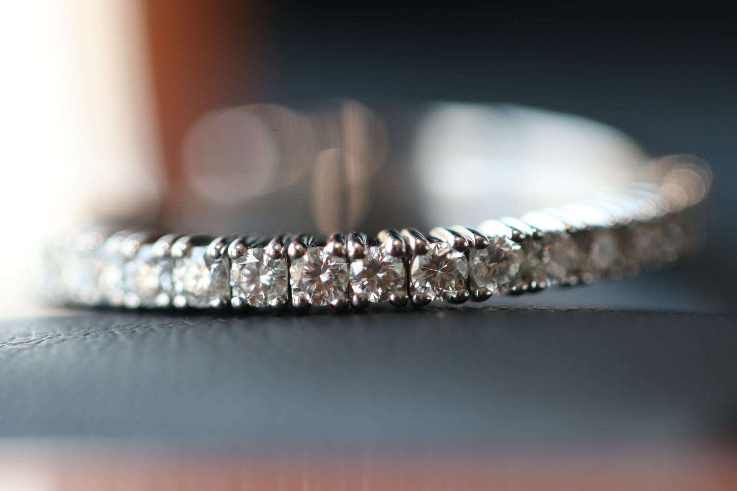 One-Size-Fits-All Flexible Diamond Band – White Gold & Natural Diamonds