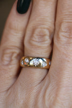 5 Stone Fancy Shape Cigar Band in Solid 14kt Gold