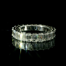 4.50ct Diamond Emerald Eternity Band in 14K White Gold