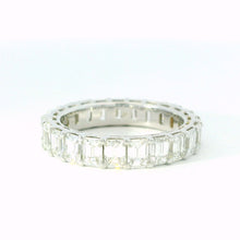 4.50ct Diamond Emerald Eternity Band in 14K White Gold