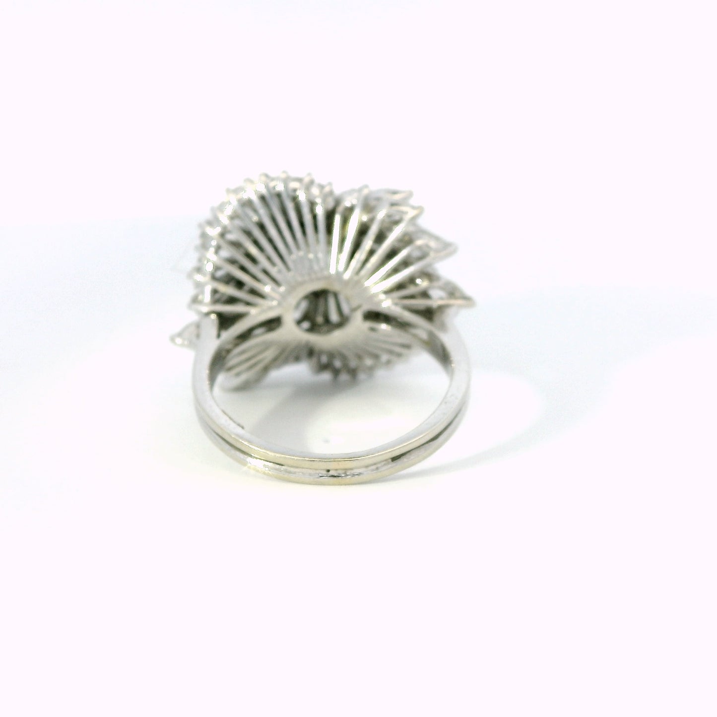 Vintage Diamond Ring with Round Center, Baguette & Marquise Diamonds